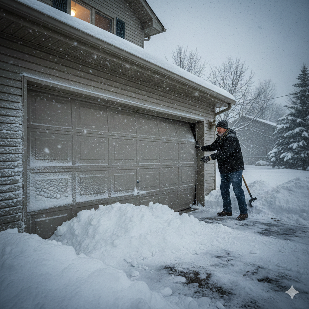 why garage doors fail during heavy snowfall 